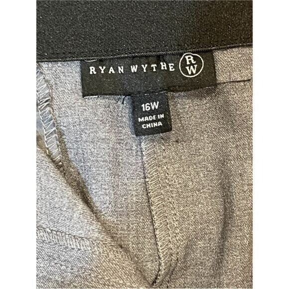 Ryan Wythe Womens Heather Grey Stretch Pants Size 16W - Picture 6 of 9